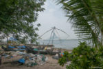 Carrelet chinois à Cochin pour pêcher